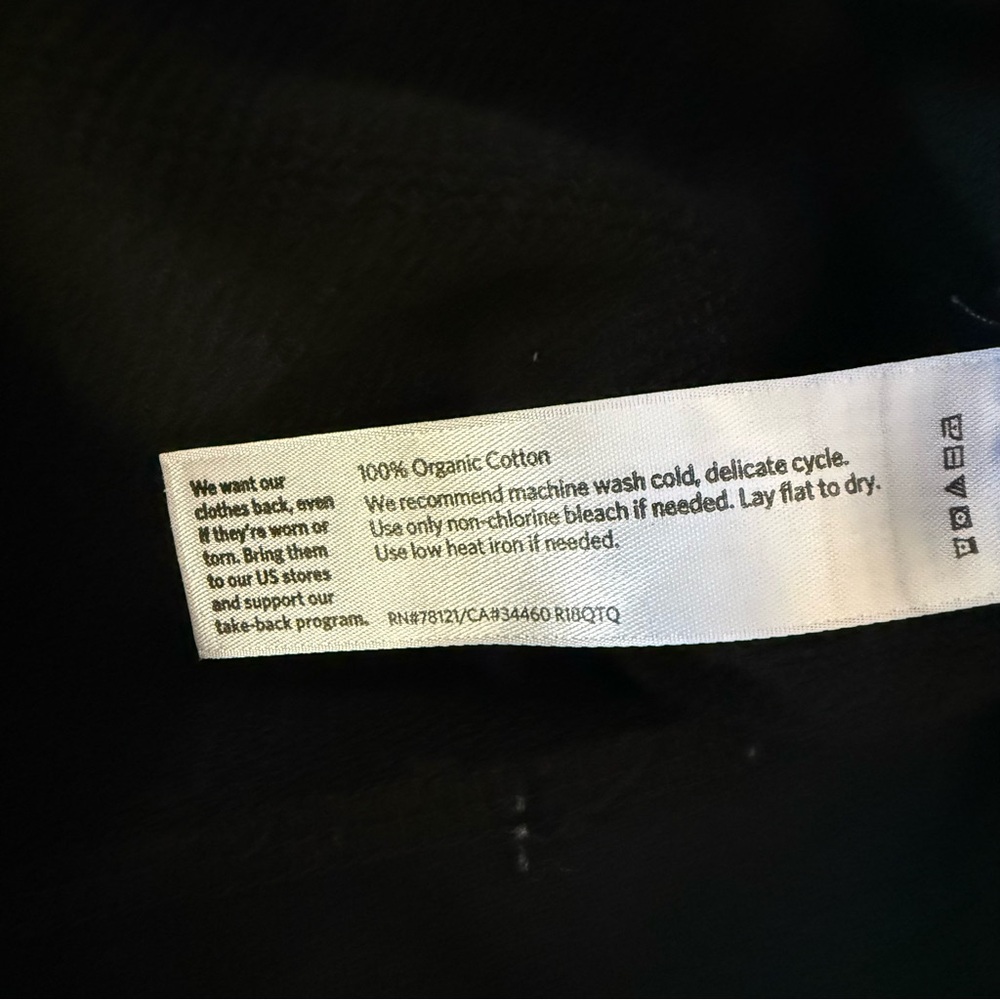 Eileen Fisher Black 100% Organic Cotton Sweatshirt XS - Picture 4 of 5